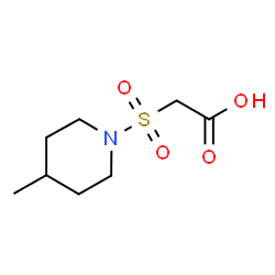 ChemSpider 2D Image | [(4-Methyl-1-piperidinyl)sulfonyl]acetic acid | C8H15NO4S