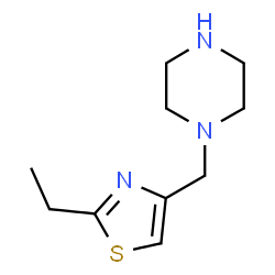 ChemSpider 2D Image | 1-[(2-Ethyl-1,3-thiazol-4-yl)methyl]piperazine | C10H17N3S