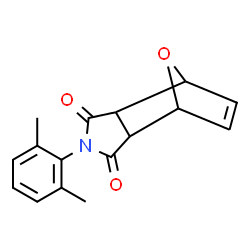 ChemSpider 2D Image | 4-(2,6-Dimethylphenyl)-10-oxa-4-azatricyclo[5.2.1.0~2,6~]dec-8-ene-3,5-dione | C16H15NO3