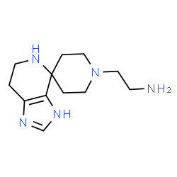 ChemSpider 2D Image | 2-(1,5,6,7-Tetrahydro-1'H-spiro[imidazo[4,5-c]pyridine-4,4'-piperidin]-1'-yl)ethanamine | C12H21N5