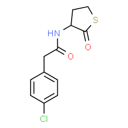 ChemSpider 2D Image | 2-(4-Chlorophenyl)-N-(2-oxotetrahydro-3-thiophenyl)acetamide | C12H12ClNO2S