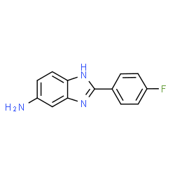 ChemSpider 2D Image | 2-(4-Fluorophenyl)-1H-benzimidazol-5-amine | C13H10FN3