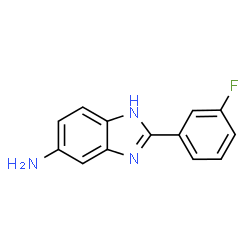 ChemSpider 2D Image | 2-(3-Fluorophenyl)-1H-benzimidazol-5-amine | C13H10FN3