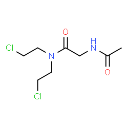 ChemSpider 2D Image | N~2~-Acetyl-N,N-bis(2-chloroethyl)glycinamide | C8H14Cl2N2O2