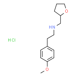 ChemSpider 2D Image | 2-(4-Methoxyphenyl)-N-(tetrahydro-2-furanylmethyl)ethanamine hydrochloride (1:1) | C14H22ClNO2