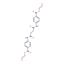 ChemSpider 2D Image | Dipropyl 4,4'-[(1,4-dioxo-1,4-butanediyl)diimino]dibenzoate | C24H28N2O6