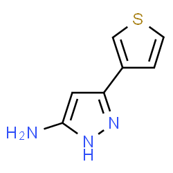 ChemSpider 2D Image | 3-(3-Thienyl)-1H-pyrazol-5-amine | C7H7N3S
