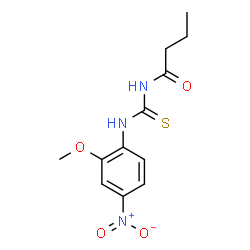 ChemSpider 2D Image | N-[(2-Methoxy-4-nitrophenyl)carbamothioyl]butanamide | C12H15N3O4S