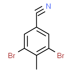 ChemSpider 2D Image | 3,5-Dibromo-4-methylbenzonitrile | C8H5Br2N