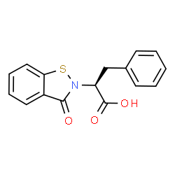 ChemSpider 2D Image | (2S)-2-(3-Oxo-1,2-benzothiazol-2(3H)-yl)-3-phenylpropanoic acid | C16H13NO3S