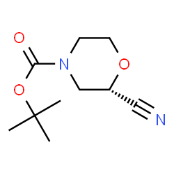 ChemSpider 2D Image | tert-Butyl-(2S)-2-cyanmorpholin-4-carboxylat | C10H16N2O3