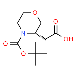 ChemSpider 2D Image | (s)-4-boc-3-morpholineacetic acid | C11H19NO5