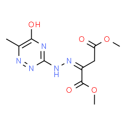 ChemSpider 2D Image | Dimethyl (2Z)-2-[(5-hydroxy-6-methyl-1,2,4-triazin-3-yl)hydrazono]succinate | C10H13N5O5