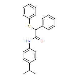 ChemSpider 2D Image | N-(4-Isopropylphenyl)-2-phenyl-2-(phenylsulfanyl)acetamide | C23H23NOS