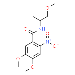 ChemSpider 2D Image | 4,5-Dimethoxy-N-(1-methoxy-2-propanyl)-2-nitrobenzamide | C13H18N2O6