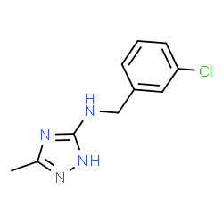 ChemSpider 2D Image | N-(3-Chlorobenzyl)-3-methyl-1H-1,2,4-triazol-5-amine | C10H11ClN4