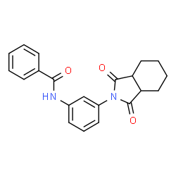 ChemSpider 2D Image | N-[3-(1,3-Dioxooctahydro-2H-isoindol-2-yl)phenyl]benzamide | C21H20N2O3