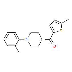 ChemSpider 2D Image | [4-(2-Methylphenyl)-1-piperazinyl](5-methyl-2-thienyl)methanone | C17H20N2OS