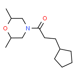 ChemSpider 2D Image | 3-Cyclopentyl-1-(2,6-dimethyl-4-morpholinyl)-1-propanone | C14H25NO2