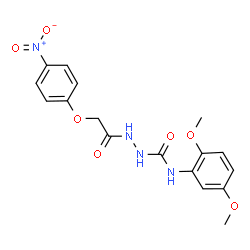 ChemSpider 2D Image | N-(2,5-Dimethoxyphenyl)-2-[(4-nitrophenoxy)acetyl]hydrazinecarboxamide | C17H18N4O7