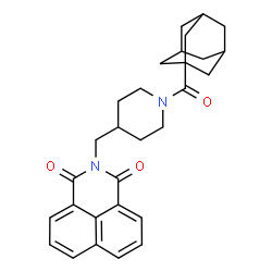 ChemSpider 2D Image | 2-{[1-(Adamantan-1-ylcarbonyl)-4-piperidinyl]methyl}-1H-benzo[de]isoquinoline-1,3(2H)-dione | C29H32N2O3