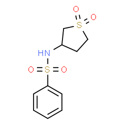 ChemSpider 2D Image | N-(1,1-Dioxidotetrahydro-3-thiophenyl)benzenesulfonamide | C10H13NO4S2