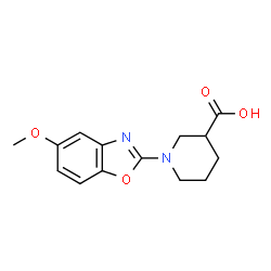 ChemSpider 2D Image | 1-(5-Methoxybenzo[d]oxazol-2-yl)piperidine-3-carboxylic acid | C14H16N2O4