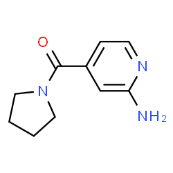 ChemSpider 2D Image | 4-(1-pyrrolidinylcarbonyl)-2-pyridinamine | C10H13N3O