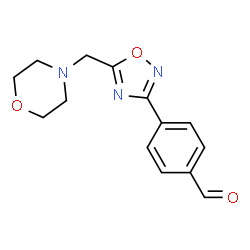 ChemSpider 2D Image | 4-(5-(morpholinomethyl)-1,2,4-oxadiazol-3-yl)benzaldehyde | C14H15N3O3