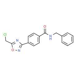 ChemSpider 2D Image | N-Benzyl-4-[5-(chloromethyl)-1,2,4-oxadiazol-3-yl]benzamide | C17H14ClN3O2