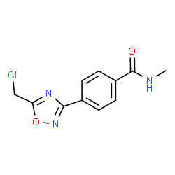 ChemSpider 2D Image | 4-[5-(Chloromethyl)-1,2,4-oxadiazol-3-yl]-N-methylbenzamide | C11H10ClN3O2