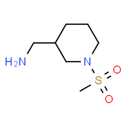 ChemSpider 2D Image | (1-(Methylsulfonyl)piperidin-3-yl)methanamine | C7H16N2O2S