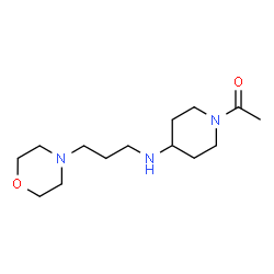 ChemSpider 2D Image | 1-(4-{[3-(4-Morpholinyl)propyl]amino}-1-piperidinyl)ethanone | C14H27N3O2