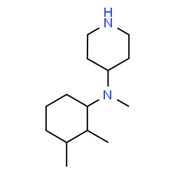 ChemSpider 2D Image | N-(2,3-Dimethylcyclohexyl)-N-methyl-4-piperidinamine | C14H28N2