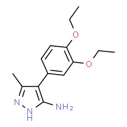 ChemSpider 2D Image | 4-(3,4-Diethoxyphenyl)-3-methyl-1H-pyrazol-5-amine | C14H19N3O2