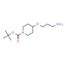 ChemSpider 2D Image | tert-Butyl 4-(3-aminopropoxy)piperidine-1-carboxylate | C13H26N2O3