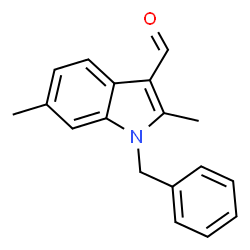 ChemSpider 2D Image | 1-benzyl-2,6-dimethylindole-3-carbaldehyde | C18H17NO