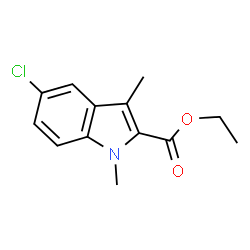 ChemSpider 2D Image | ethyl 5-chloro-1,3-dimethylindole-2-carboxylate | C13H14ClNO2