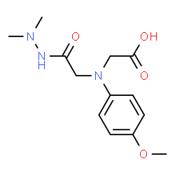 ChemSpider 2D Image | N-[2-(2,2-Dimethylhydrazino)-2-oxoethyl]-N-(4-methoxyphenyl)glycine | C13H19N3O4