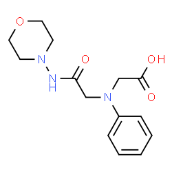 ChemSpider 2D Image | ({[(MORPHOLIN-4-YL)CARBAMOYL]METHYL}(PHENYL)AMINO)ACETIC ACID | C14H19N3O4