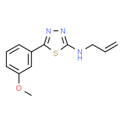 ChemSpider 2D Image | N-Allyl-5-(3-methoxyphenyl)-1,3,4-thiadiazol-2-amine | C12H13N3OS