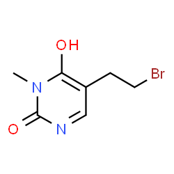 ChemSpider 2D Image | 5-(2-Bromoethyl)-6-hydroxy-1-methyl-2(1H)-pyrimidinone | C7H9BrN2O2