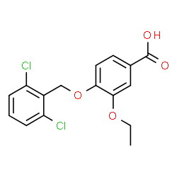 ChemSpider 2D Image | 4-[(2,6-Dichlorobenzyl)oxy]-3-ethoxybenzoic acid | C16H14Cl2O4