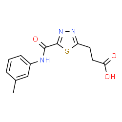 ChemSpider 2D Image | 3-{5-[(3-Methylphenyl)carbamoyl]-1,3,4-thiadiazol-2-yl}propanoic acid | C13H13N3O3S