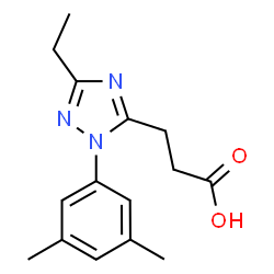 ChemSpider 2D Image | 3-[2-(3,5-dimethylphenyl)-5-ethyl-1,2,4-triazol-3-yl]propanoic acid | C15H19N3O2