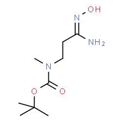 ChemSpider 2D Image | tert-butyl [(3Z)-3-amino-3-(hydroxyimino)propyl]methylcarbamate | C9H19N3O3