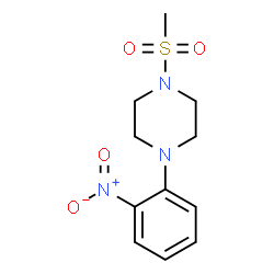 ChemSpider 2D Image | 1-(Methylsulfonyl)-4-(2-nitrophenyl)piperazine | C11H15N3O4S
