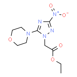 ChemSpider 2D Image | Ethyl [5-(4-morpholinyl)-3-nitro-1H-1,2,4-triazol-1-yl]acetate | C10H15N5O5