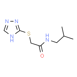 ChemSpider 2D Image | N-Isobutyl-2-(1H-1,2,4-triazol-3-ylsulfanyl)acetamide | C8H14N4OS