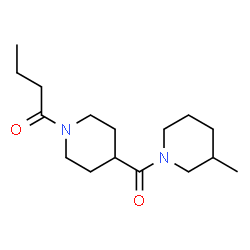 ChemSpider 2D Image | 1-{4-[(3-Methyl-1-piperidinyl)carbonyl]-1-piperidinyl}-1-butanone | C16H28N2O2
